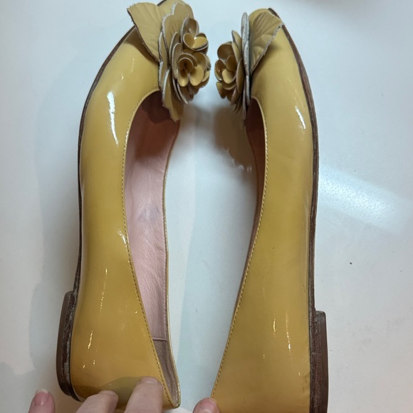 Kate Spade Mustard Floral Flats - Picture 9 of 11